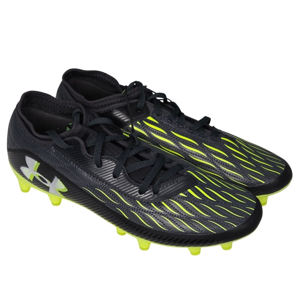 Under Armour Magnetico Select 4 FG Soccer Cleats Men 8.5 Black Yellow Molded NEW